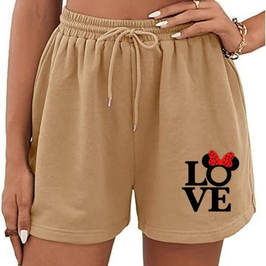 Love print shorts
