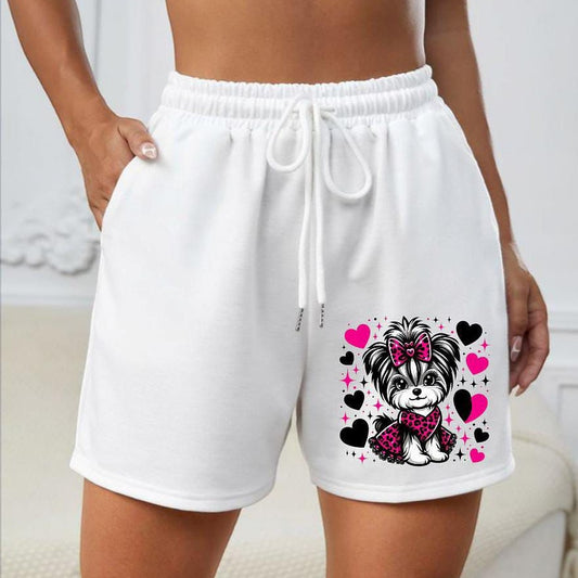 Puppy print shorts