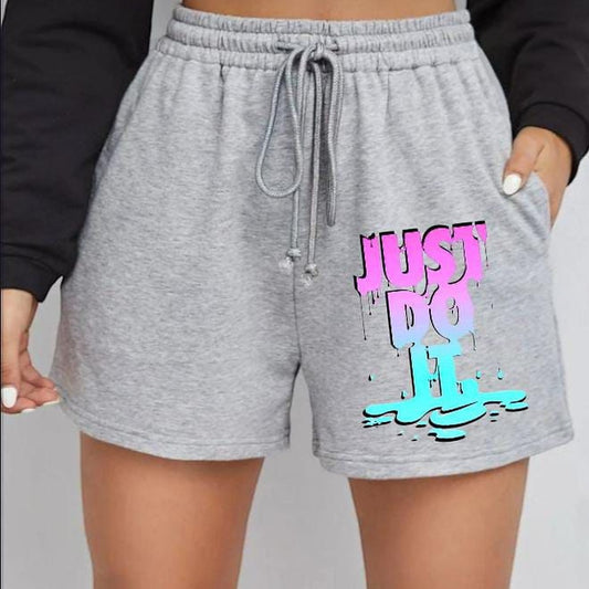 Letter print shorts