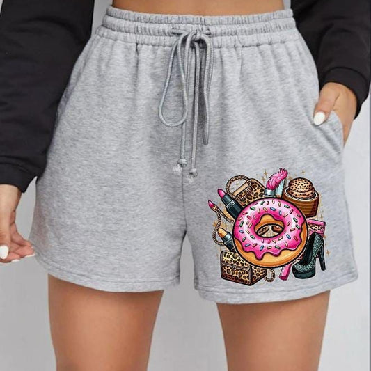Donut print shorts