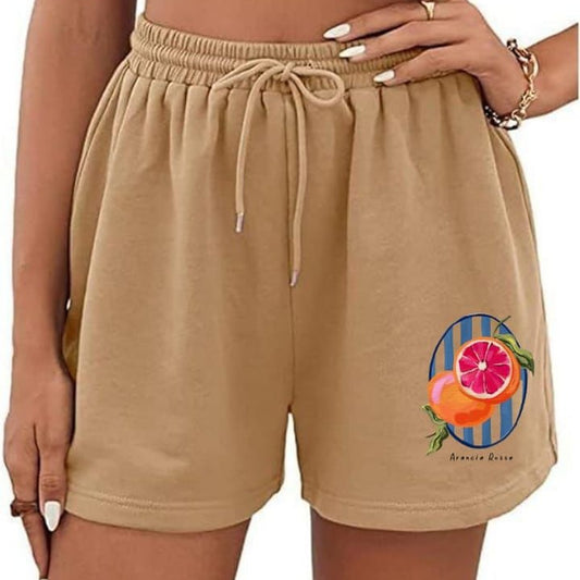 Orange print shorts